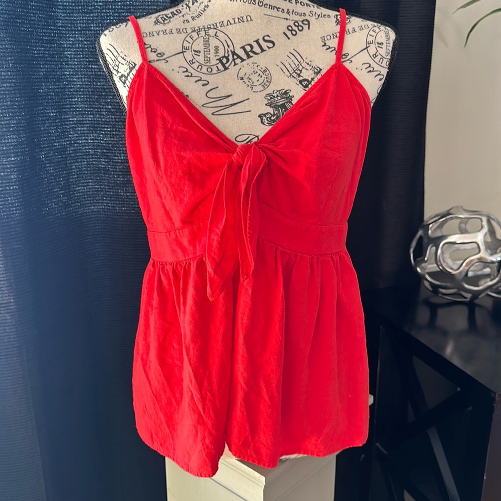 LOFT tie front cami blouse